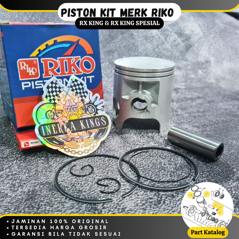 Piston Kit Motor Rx King RXK Merek RIKO OS STD 0,00 sampai dengan 3.50