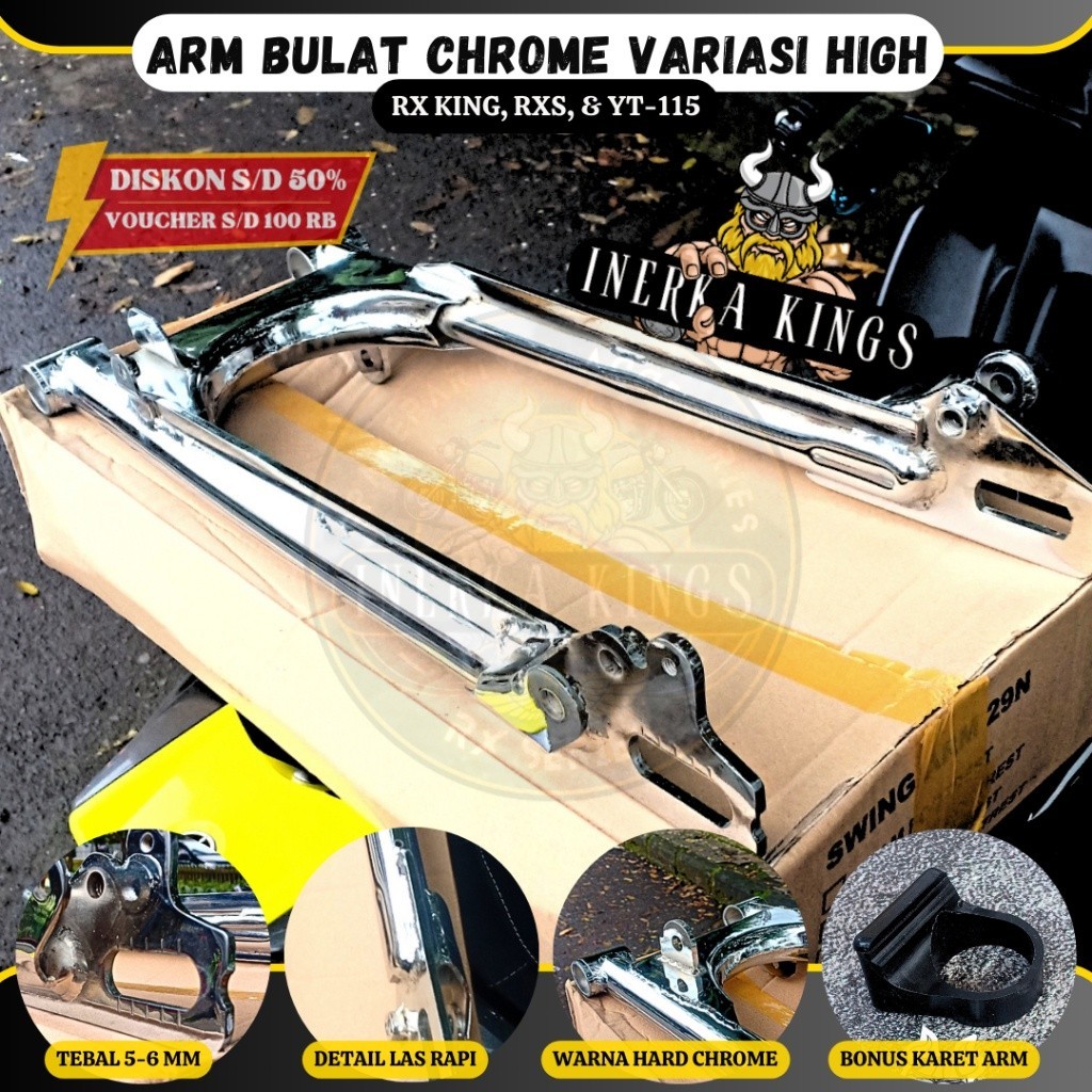 Swing Arm 29N Chrome Non-Footrest Repro YT115 RX King RXS Best Quality