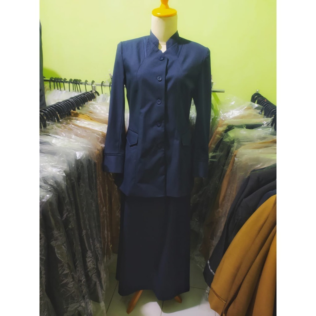 [FRESH STYLE] GET IT NOW BAJU BLAZER SERAGAM DINAS PEMDA PNS GURU PDH WARNA NAVY/ BIRU DONGKER