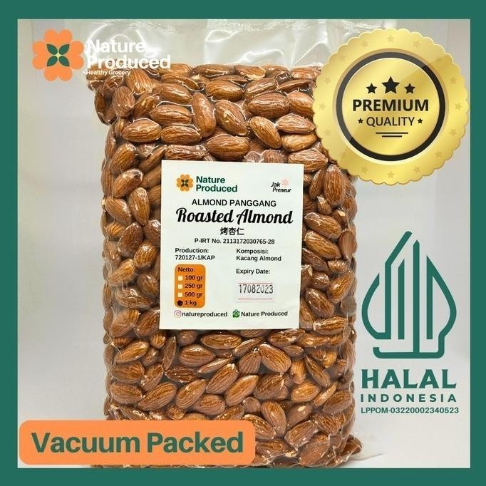 

Big Sale Nature Produced Roasted Almond | Kacang Panggang 100Gr 250Gr 500Gr Limited Edition