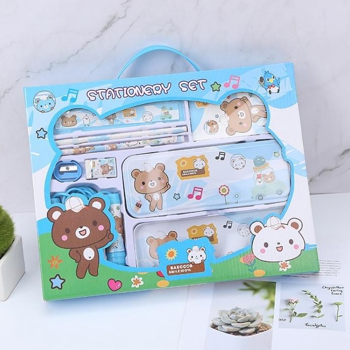

Stationery Set Isi 8 In 1 Cute Teddy Bear S8016 Limited Edition