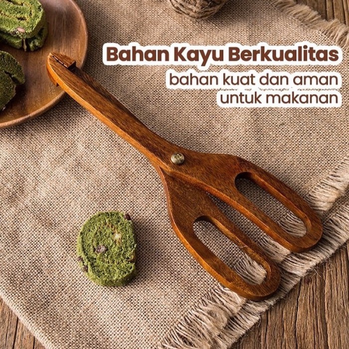 

Wooden Scissor & Simple Food Tongs / Penjepit Kue Makanan Bahan Kayu