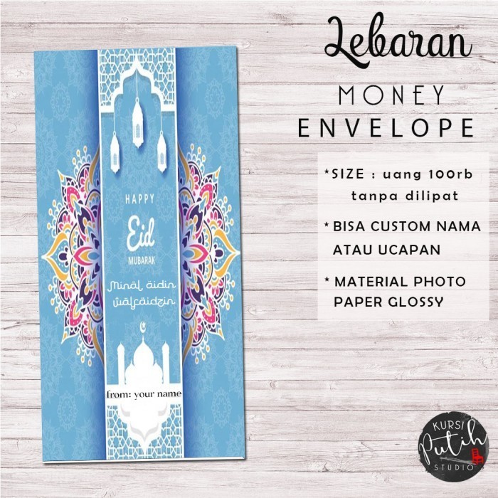 

Amplop Uang Angpao Lebaran Motif Mandala Biru
