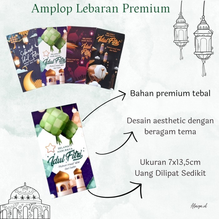 

20Pcsamplop Lebaran Idul Fitri Premium Unik Aesthetic Ukuran Sedang