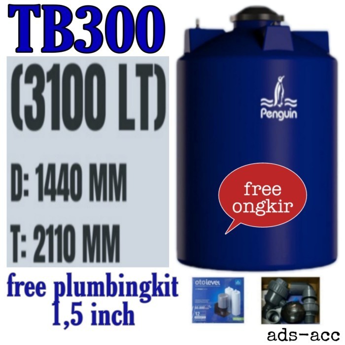 TOREN TANGKI AIR PENGUIN TB 300 / 3100 LITER