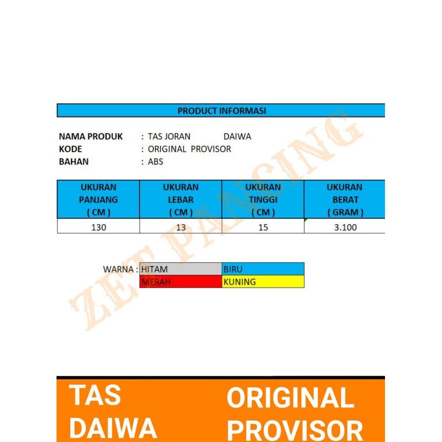 SALE TERMURAH  TAS ORIGINAL PROVISOR DAIWA PANCING JORAN BAG ROD NEW PACKING AMAN