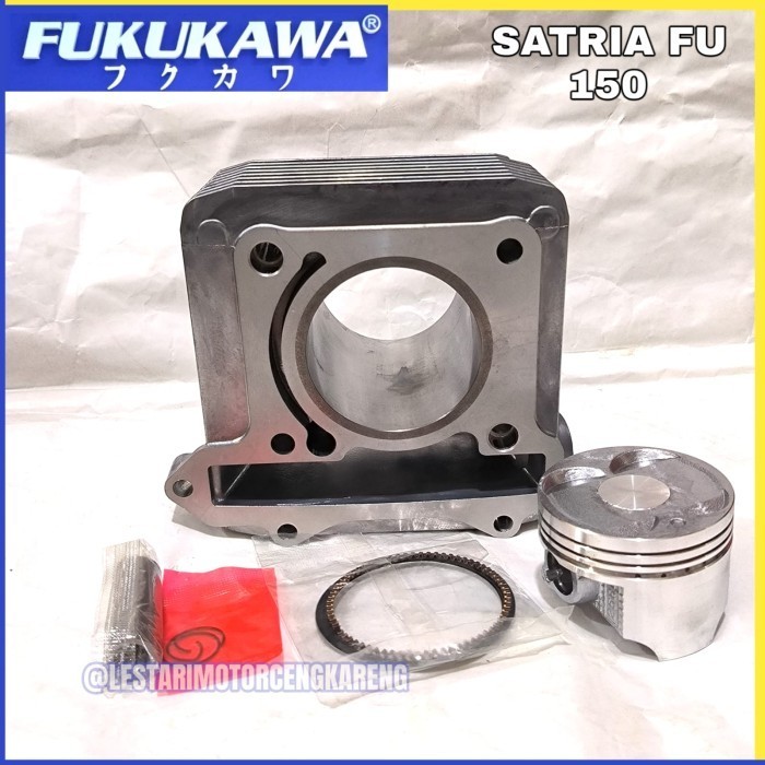 PROMO BLOK SEHER CYLINDER BLOK BORING KOMPLIT SATRIA FU 150 KARBU FUKUKAWA #ORIGINAL