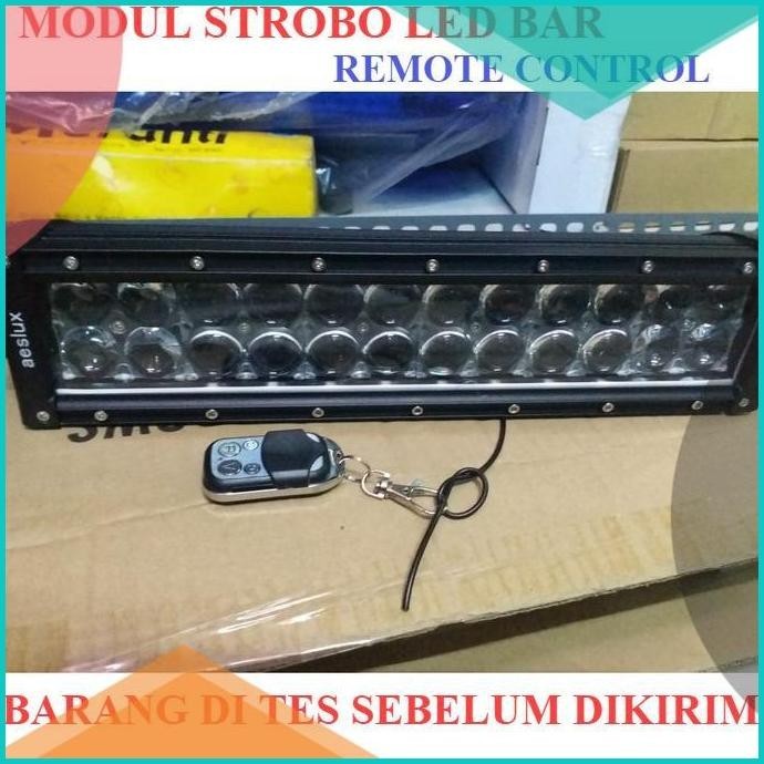 MODUL STROBO LAMPU TEMBAK SOROT LIGHTBAR MOBIL TRUK REMOTE 12V 24 A102