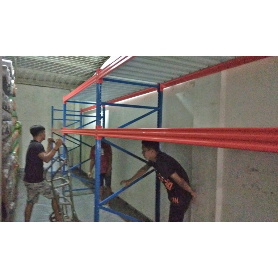 Rak Gudang Shelving Heavy Duty Kapasitas 1 Ton - Rak Pabrik Industri