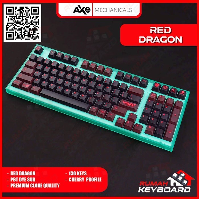 Keycap - Keycaps - Cherry - Red - Pbt - Dye Sub