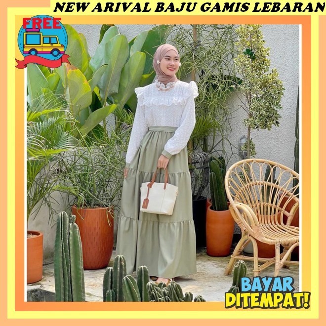 Gamis Lebaran 2024 Model Gamis Elegan Remaja Pesta Abya Rmja Dres Dress Lebaran Kekinian Terbaru 202