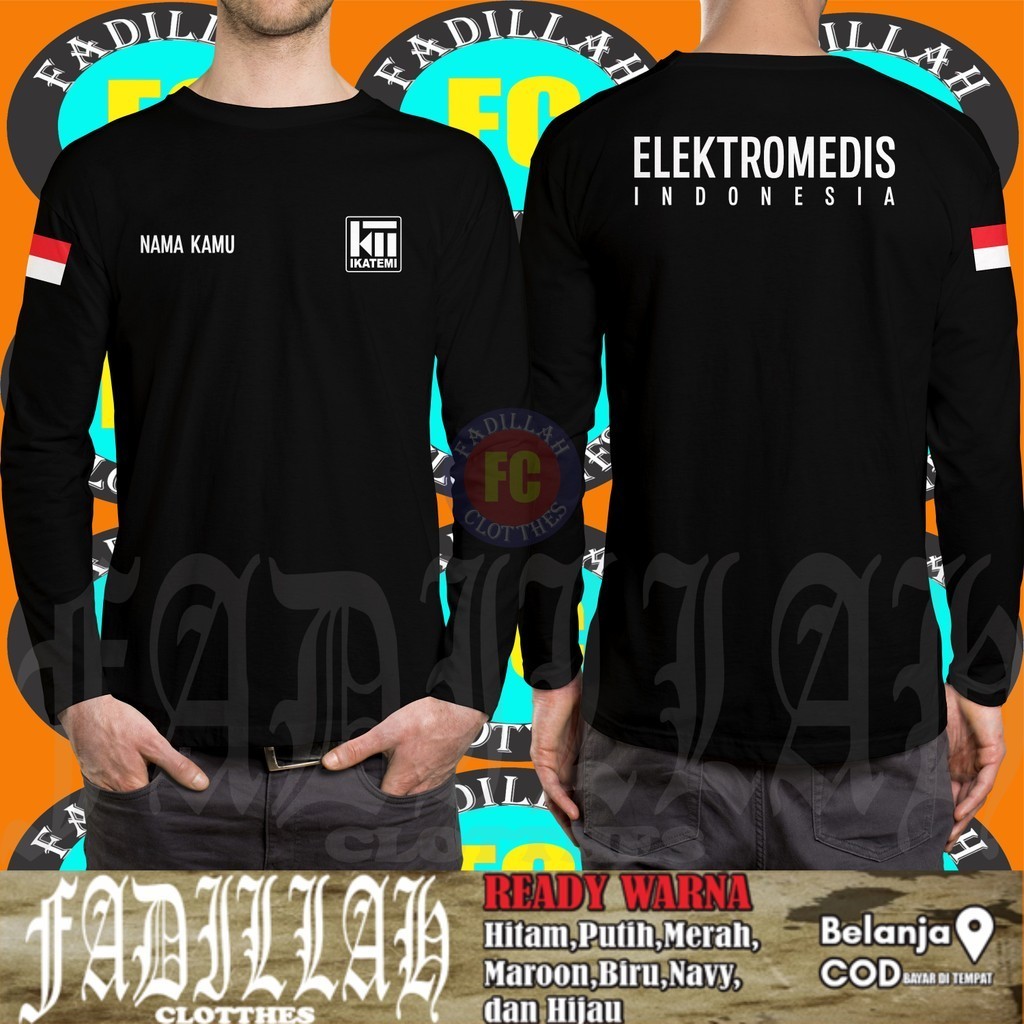 Baju Kaos IKATEMI Ikatan Elektromedis Indonesia Gratis Nama Lengan Panjang DB Kaos Distro