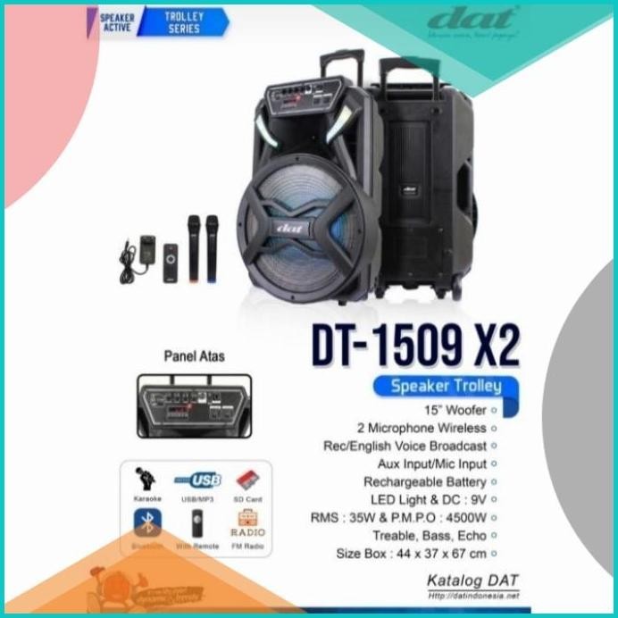 SPEAKER PORTABLE DAT DT 1509 X2 SPEAKER BLUETOOTH DAT DT 1509 X 2 ORI
