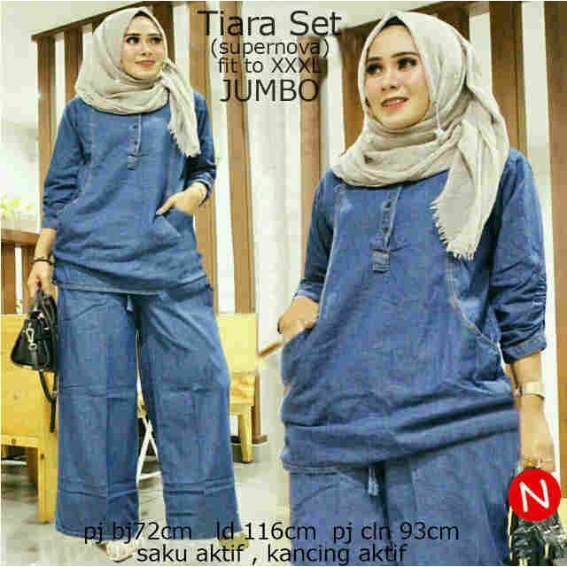 Baju Muslim Wanita Terbaru 2024 Setcell Dewasa Set Remaja Setcelan Korea Style Jumbo Bju 2In1 Peremp