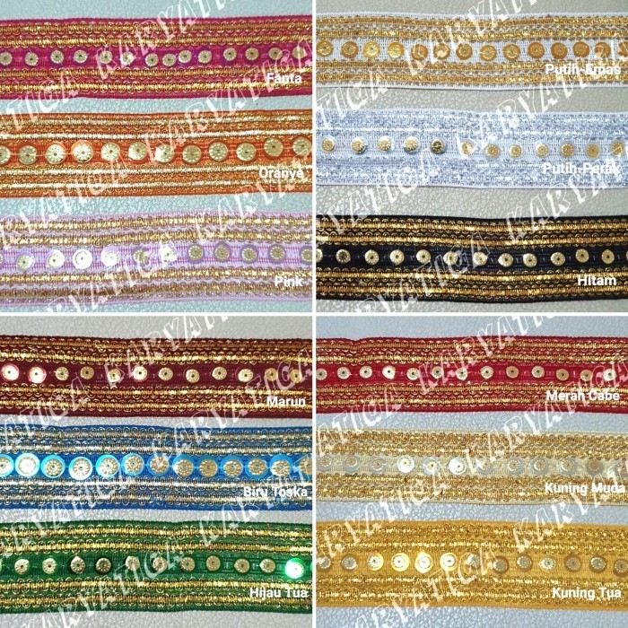 

Renda India Nagin no 2 Lebar 4 cm Panjang 17 Yard
