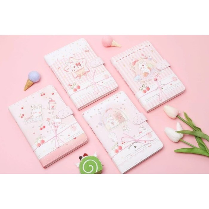 

Nikmati Buku Tulis / Notebook / Planner Motif Rabbit Cherry Sweet | Softcover Bergaransi
