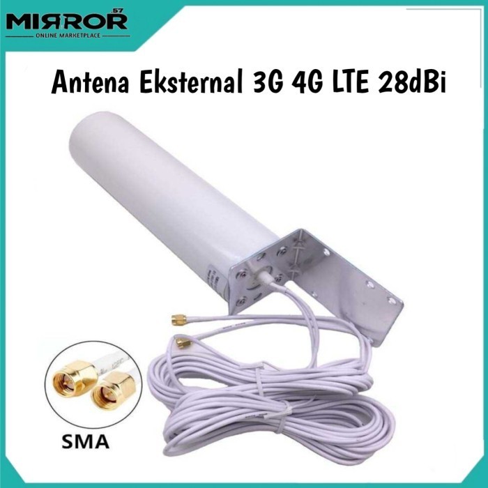 Antena Eksternal 3G 4G LTE 28dBi Konektor SMA Untuk Router Modem Orbit