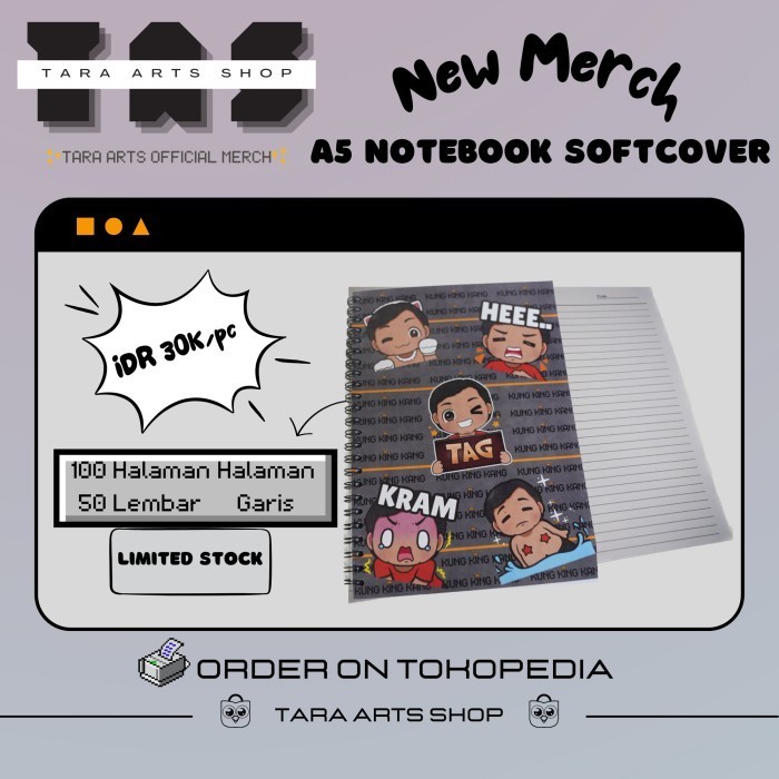 

Cantik Notebook A5 Tara Arts Bergaransi