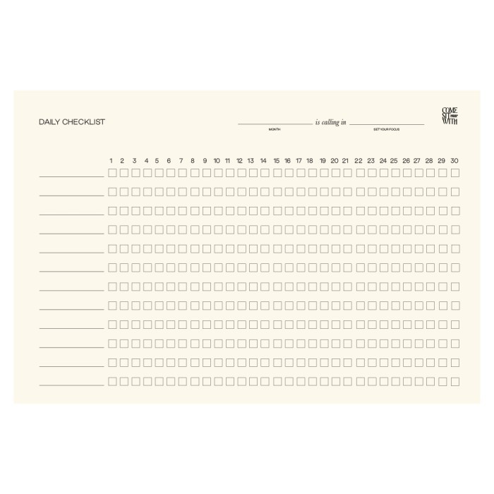 

Limited Daily Checklist Notepad 2024 (A4 Notepad) Trendi