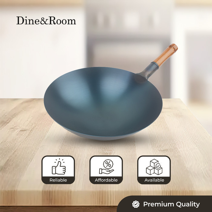 *:*:*:*:*] HK CARBON STEEL WOK / CHINESE WOK WITH HANDLE / WAJAN KUALI