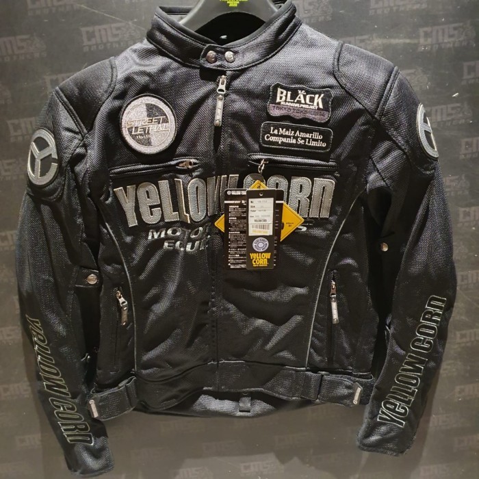 {GoodShop} Jacket Motor Yellow Corn YB-1102 Black Gunmetal Original Murah