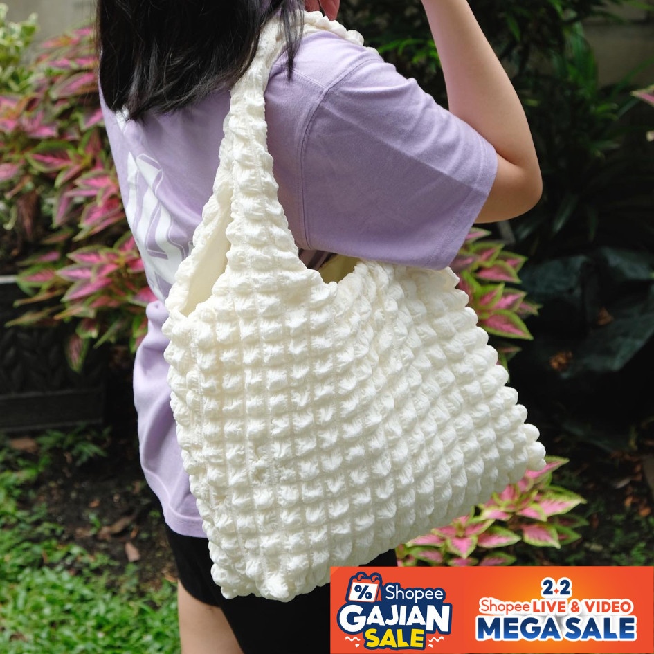 [BEST DEAL] TwentySixth - Foamy ToteBag Puffy Korean Tote Bag / Hand Bag / Tas Bahu Fashion Korea