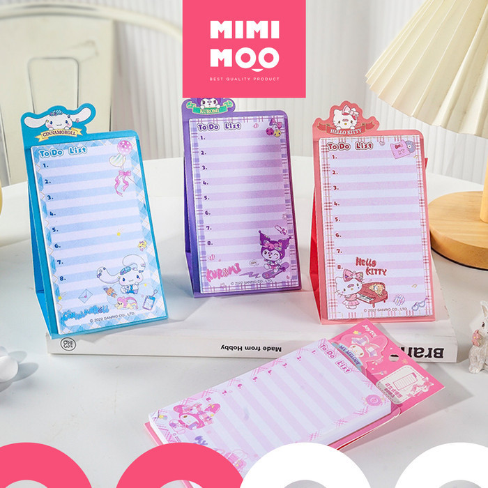 

Aman Mimimoo Memo Catatan Kecil Agenda Sanrio Cinnamoroll Kuromi My Melody Bergaransi