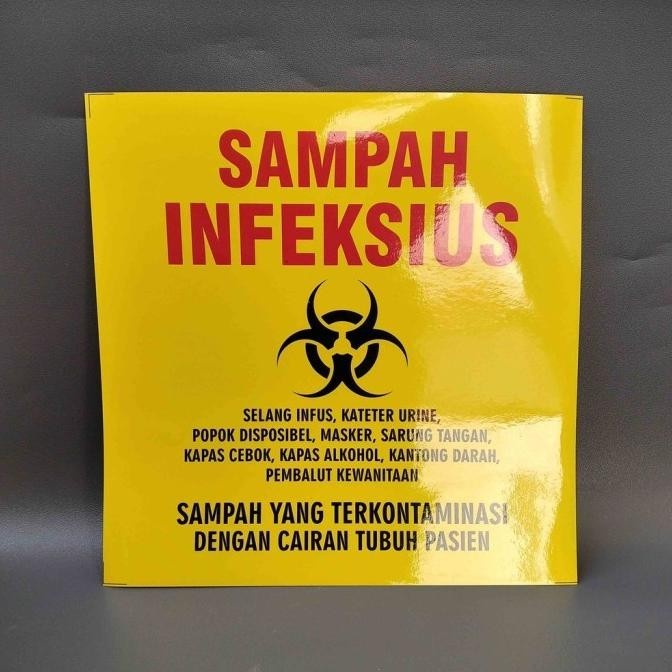 

@@@@] Stiker Sampah Infeksius Bahan Chromo - Stiker Edukasi Sampah