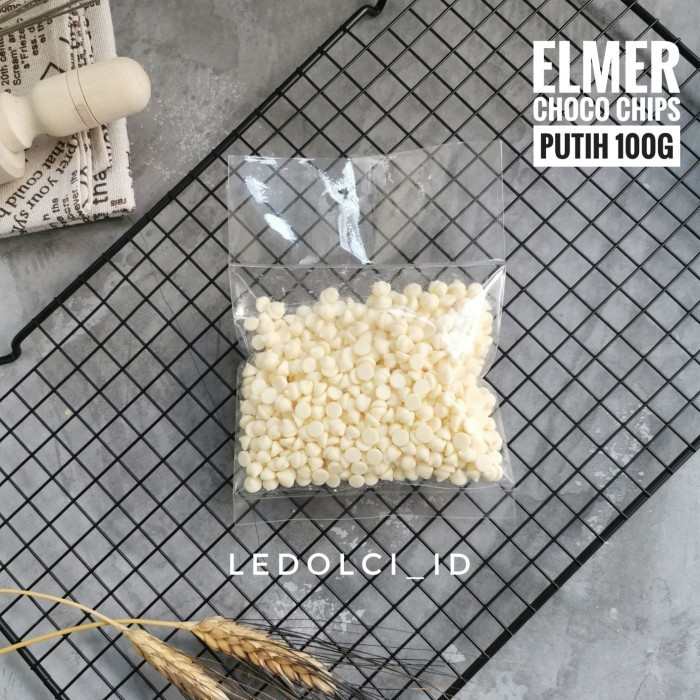 

siap kirim] ELMER CHOCO CHIPS PUTIH 100 GR, 250 GR, 500 GR