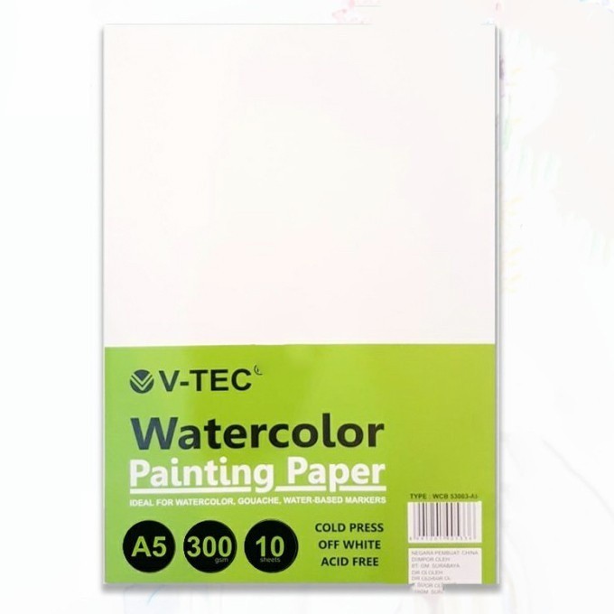 

Promo Kertas Lukis Watercolor Painting Paper V-T Vt 3 Gsm A5 1 Sheets Diskon