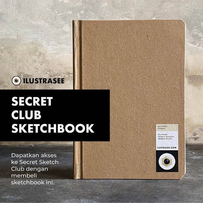 

Spesial Ilustrasee Secret Club Sketchbook A5 200 Gsm Gilaa!!!