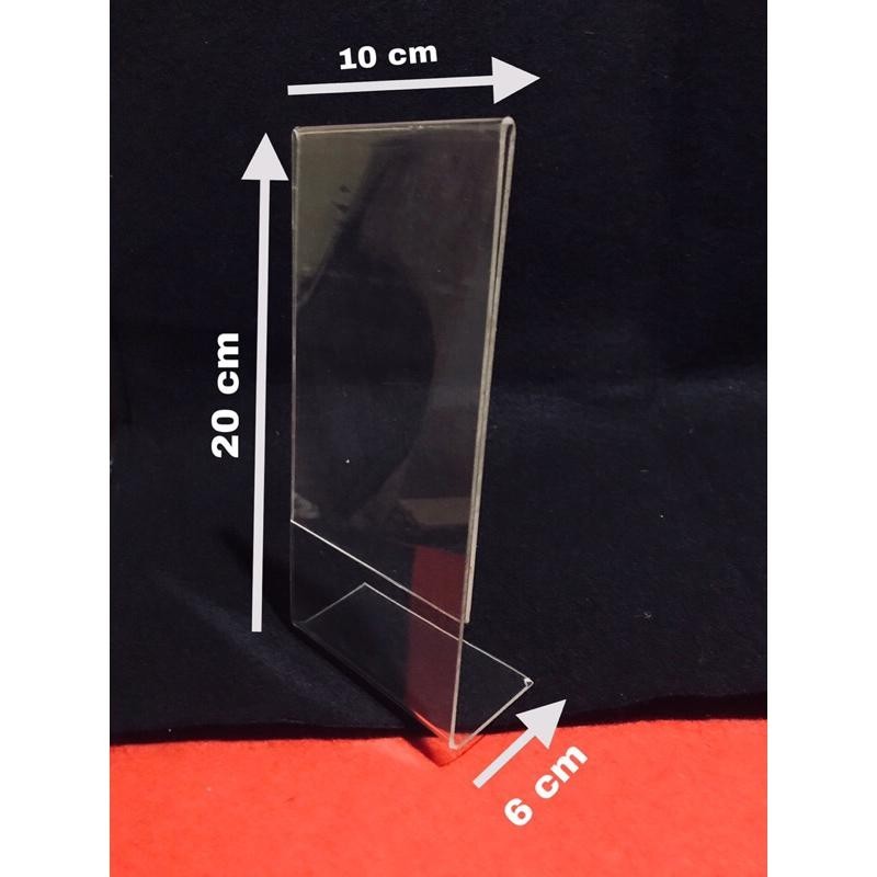 

nomer meja akrilik 10 cm x 20 cm model L potret