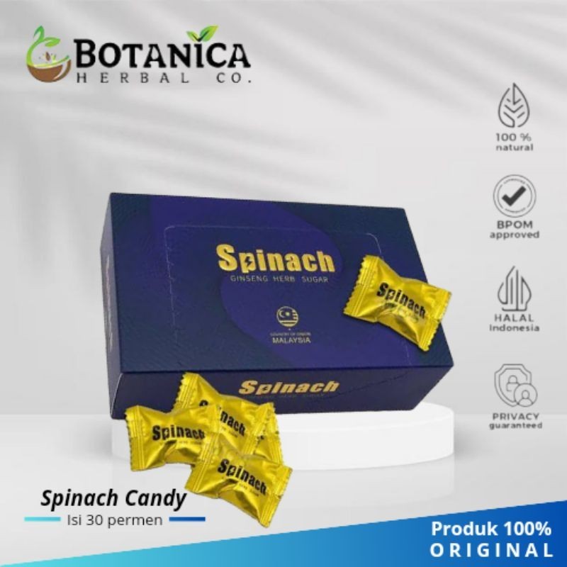 

Spinach Candy Original 1 Box isi 30 Permen Spinach Asli Malaysia