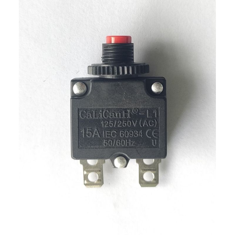 Overload Protector (15 Ampere) Circuit Breaker Stop Button 15 Ampere