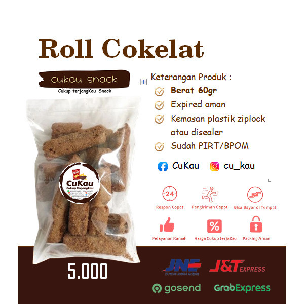 

Roll Cokelat Snack / ngemil makanan ringan / cemilan kiloan murah / COD / PROMO 5000 - Cukau Snacks