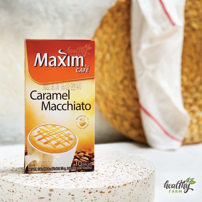 

tab Maxim Coffee Cafe Caramel Macchiato / Kopi Korea Instan isi 10