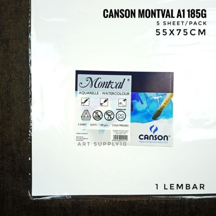 

Cuci Gudang Canson Montval Watercolor Paper A1 55X75Cm 185G 300G Cold Pressed Gilaa!!!