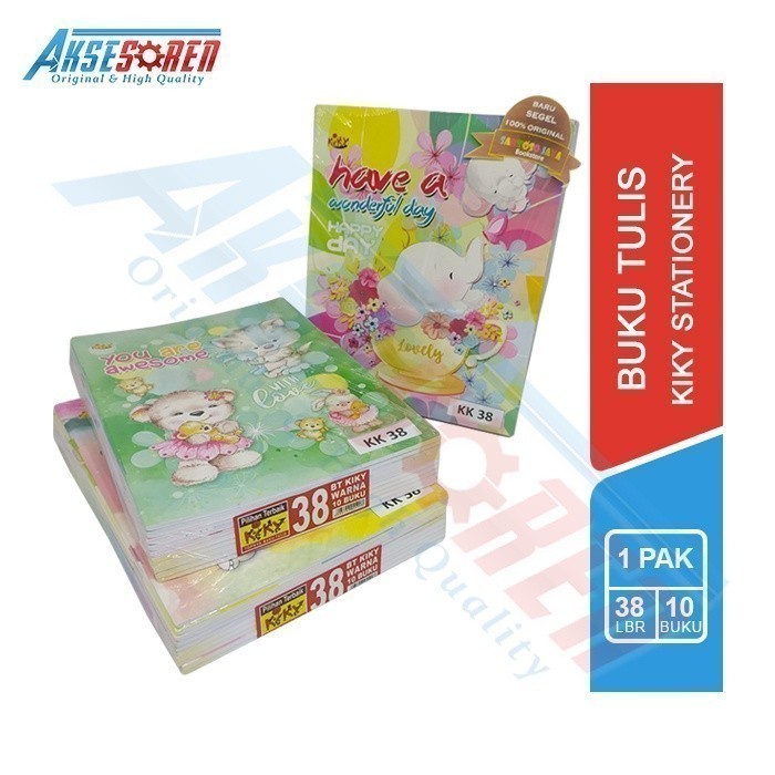 

Wow Write Book Kiky 38 Lembar [1 Pack] / Buku Tulis Sekolah Kiki 1 Pak Terbatas