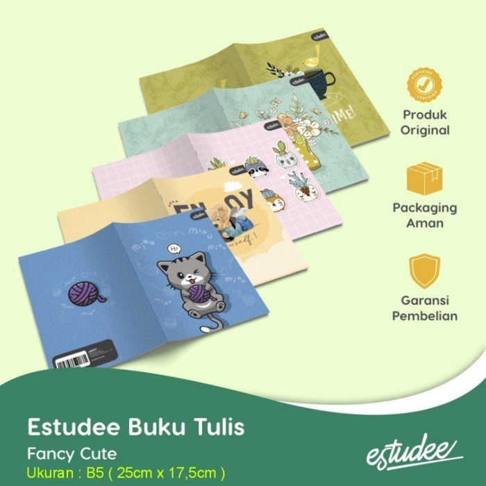 

Wow Buku Tulis Estudee Fancy Cute B5 48 Lembar Isi 10 Bagus