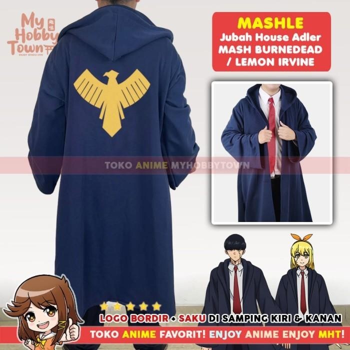 JUBAH COSPLAY ANIME MASHLE JAKET HOODIE HOUSE ADLER MASH LEMON
