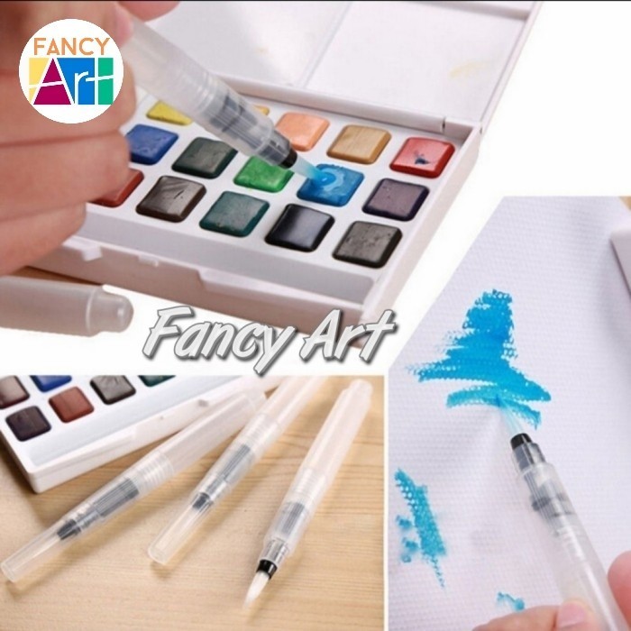 

Drawing & Calligraphy Water Brush Round Pen set 3 - kuas cat air BRG BARU