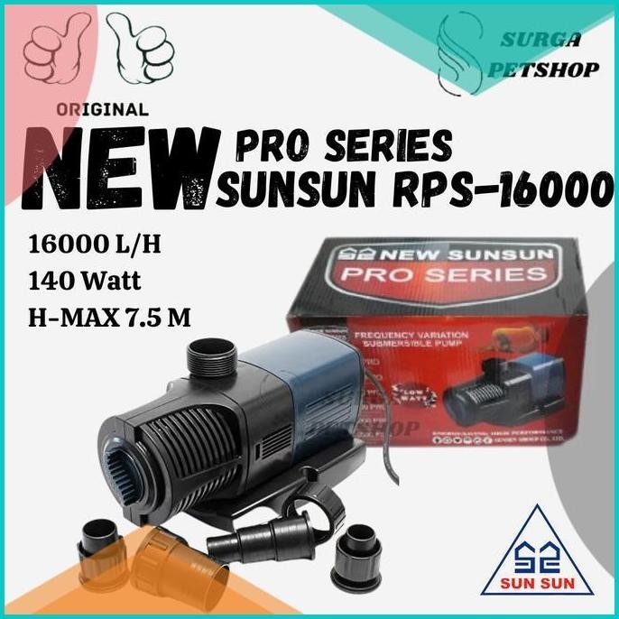 NEW SUNSUN RPS 16000 PRO POMPA AIR CELUP AKUARUM KOLAM IKAN RPS16000 1