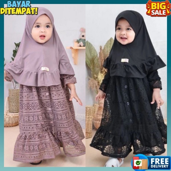 Gamis Ank Murah Kekinian Pakean Lebaran Anakk Viral New Produk Bahan Adem Gemis Anak Terbaru2024 Cod