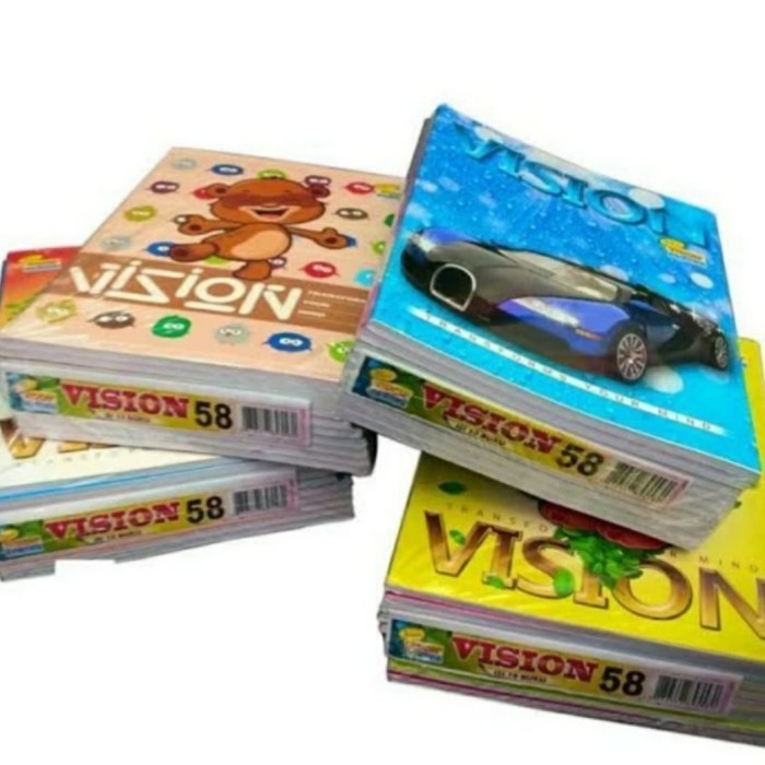 

Unik Buku Tulis Vision 38 Lembar Dan 58 Lembar (Kualitas Sidu) Per 10 Buku Terbatas