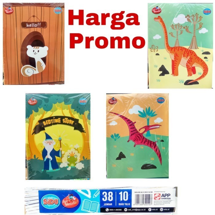 

Unik 1 Pak/10Pcs Buku Tulis Sidu 38 Lembar Cover Random Terbatas