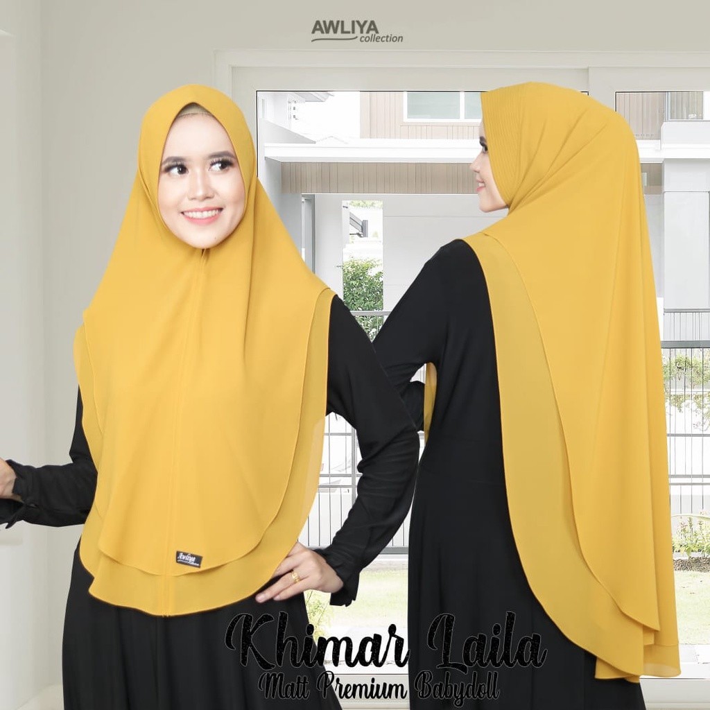Promo Mega Sale 2.2 // KHIMAR LAILA JUMBO ORIGINAL ALIYAR BY AWLIYA HIJAB BAHAN BABYDOLL PREMIUM/