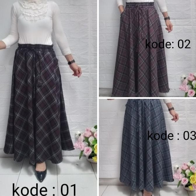 Rok Panjang Wanita Bawahan Rok Payung Muslim