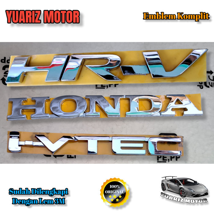 EMBLEM HRV ORIGINAL/EMBLEM BAGASI HONDA HRV COMPLITE/EMBLEM HONDA HRV