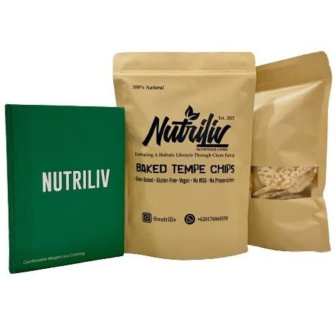 

3 Bungkus Nutriliv Baked Tempe Chips Keripik Tempe Panggang Oven