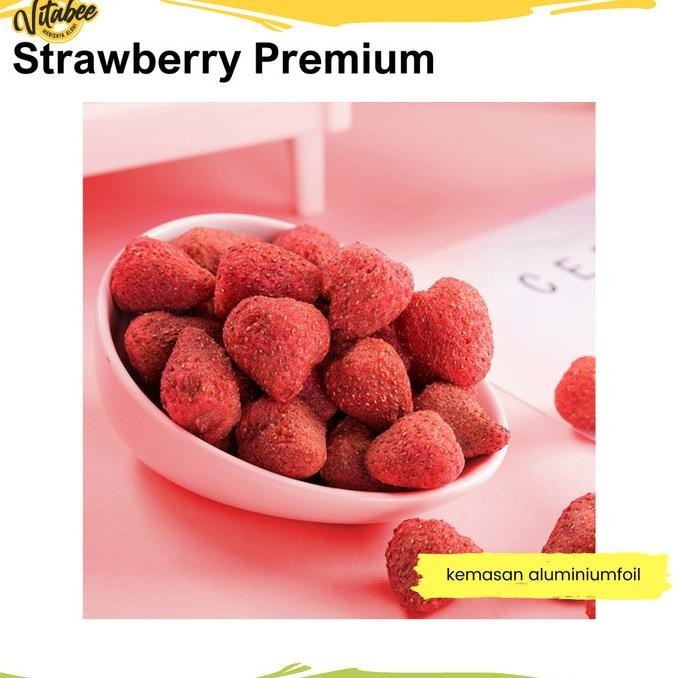 

Keripik Buah Strawberry Kering Dried Fruit 50gr Renyah Ngangenin
